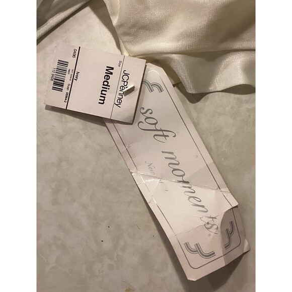 Vtg Soft Moments 2-Piece Pajama Set Pale Yellow Lace Sz M 1970s NOS NWT USA - Picture 7 of 12